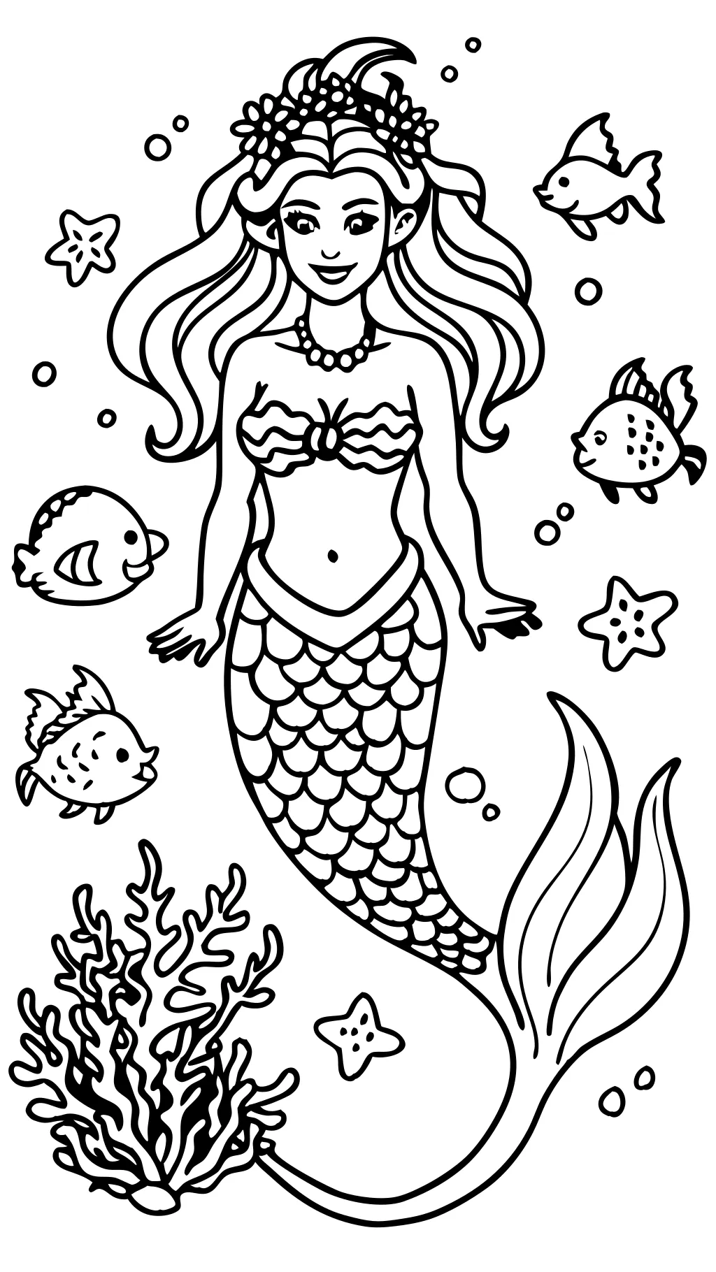 mermaid coloring pages adult